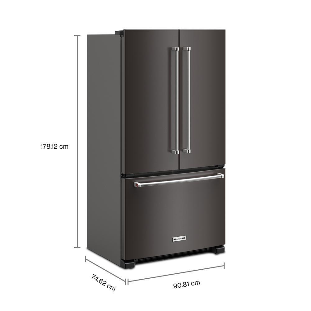 KITCHENAID KRFC136RBS 20 Cu. Ft. 36-inch Width Counter-depth French Door Refrigerator WIT...