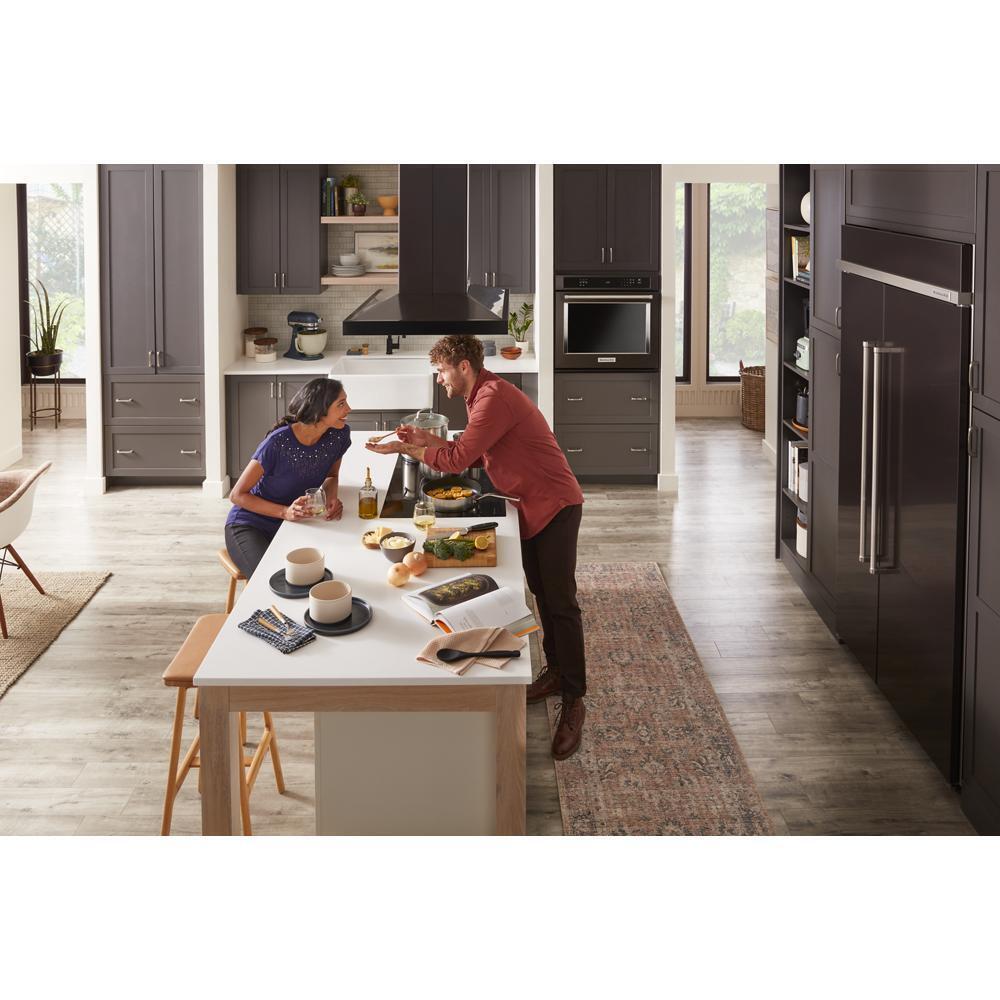 KITCHENAID KVIB606DBS Black-on-stainless Kitchenaid 36"" Island-mount, 3-speed Canopy Hood