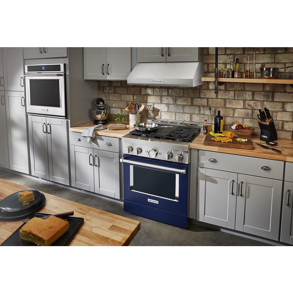 KITCHENAID KFGC500JIB Kitchenaid 30'' Smart Commercial-style Gas Range With 4 Burners ...