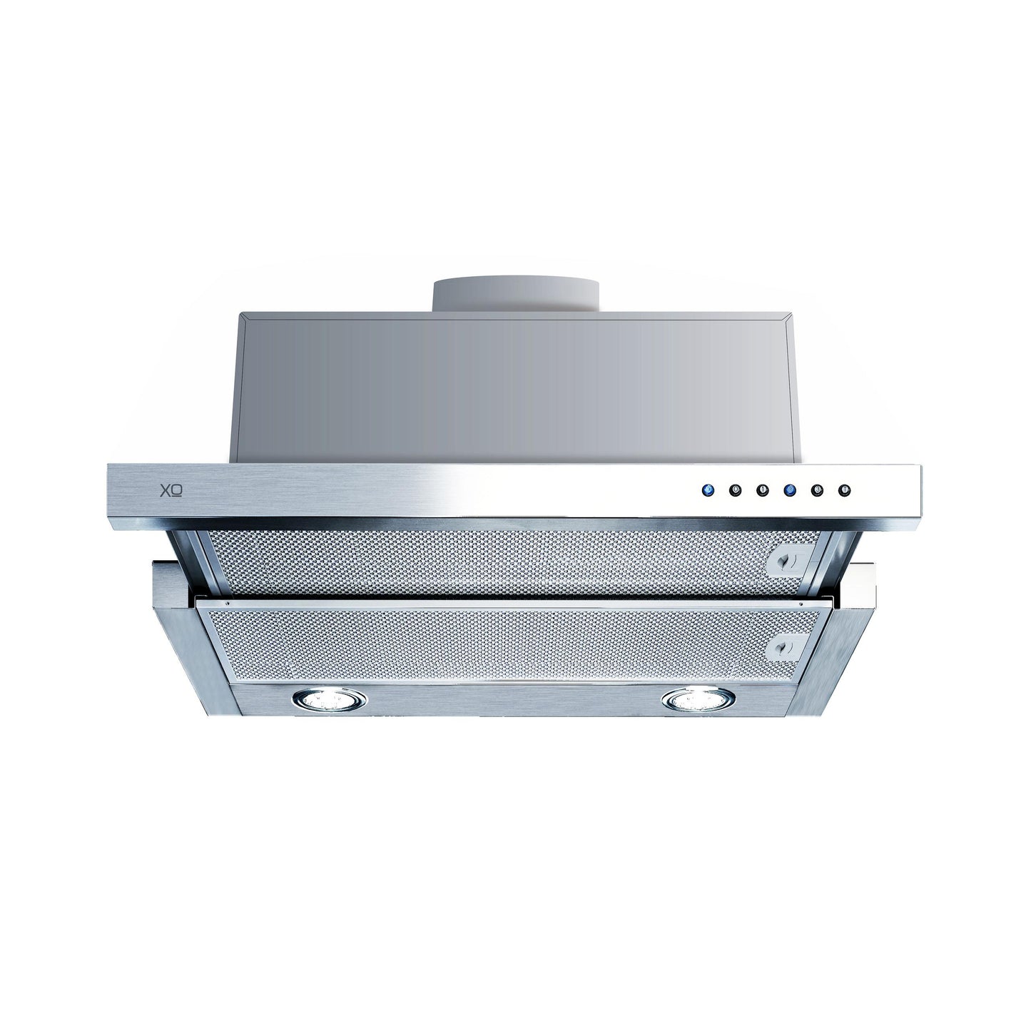 XO APPLIANCE XOC36SC 36"" 600/395 Cfm Under Cabinet Glide Out Visor Italian Made Stainless