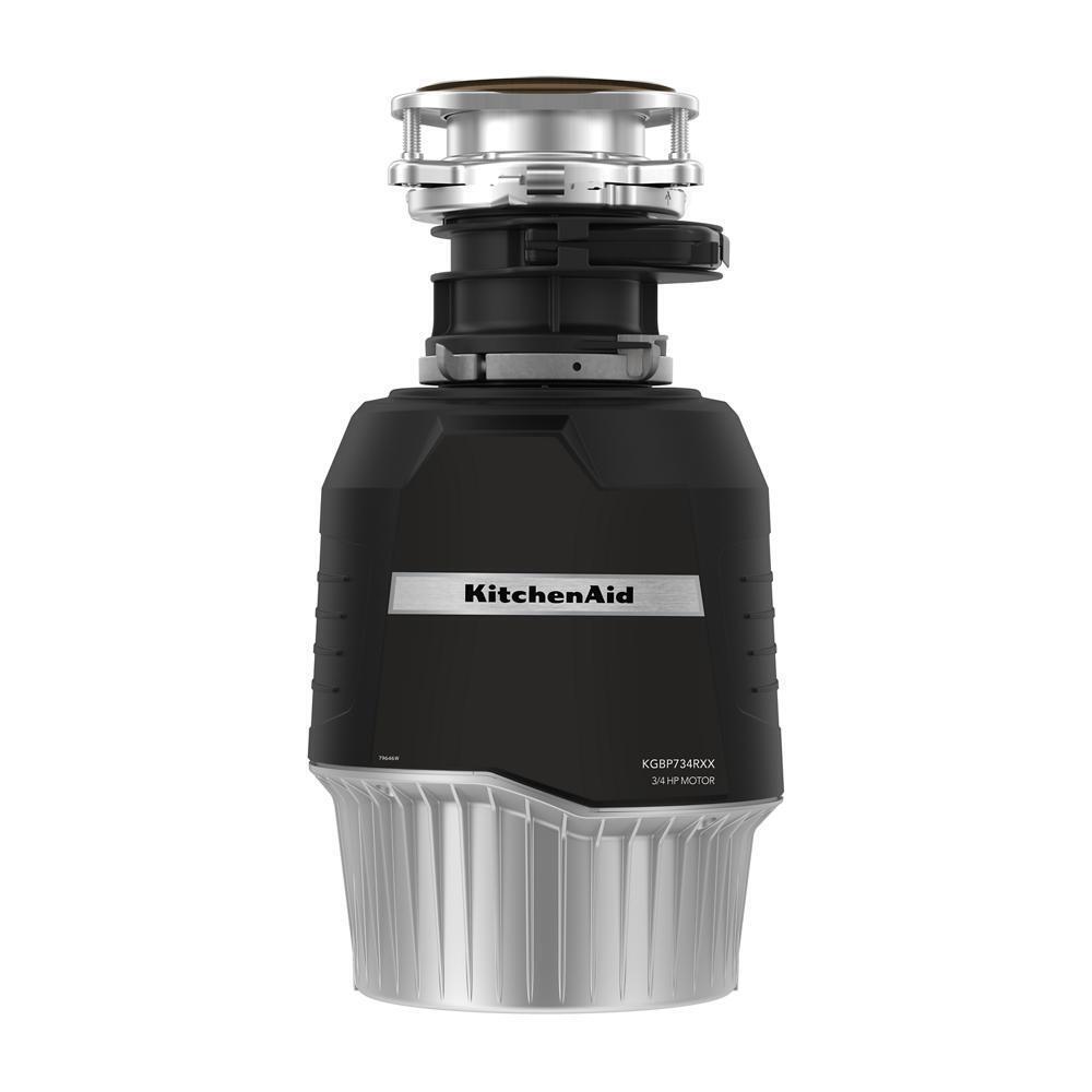 KITCHENAID KGBP734RXX 3/4 HP Batch Feed Garbage Disposal With 3-stage Multigrind TECHN...