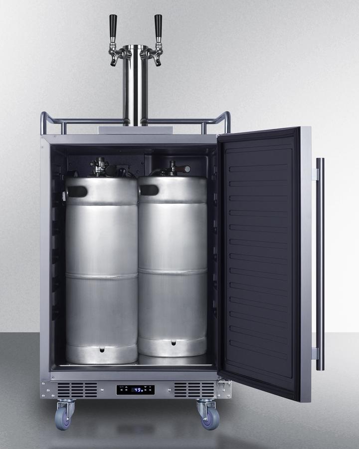 SUMMIT SBC683OSTWIN Summit 24"" Wide Built-in Outdoor Beer Kegerator