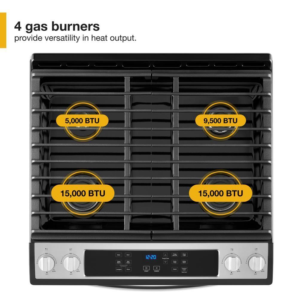 WHIRLPOOL WEG515S0LV 5.0 Cu. Ft. Whirlpool Gas Range With Frozen Bake Technology