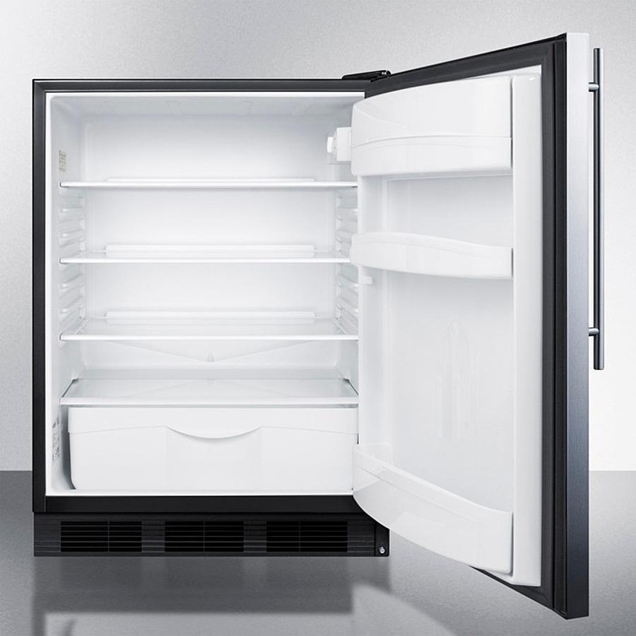 SUMMIT FF6BKBI7SSHV Commercially Listed Built-in Undercounter All-refrigerator for GENE...