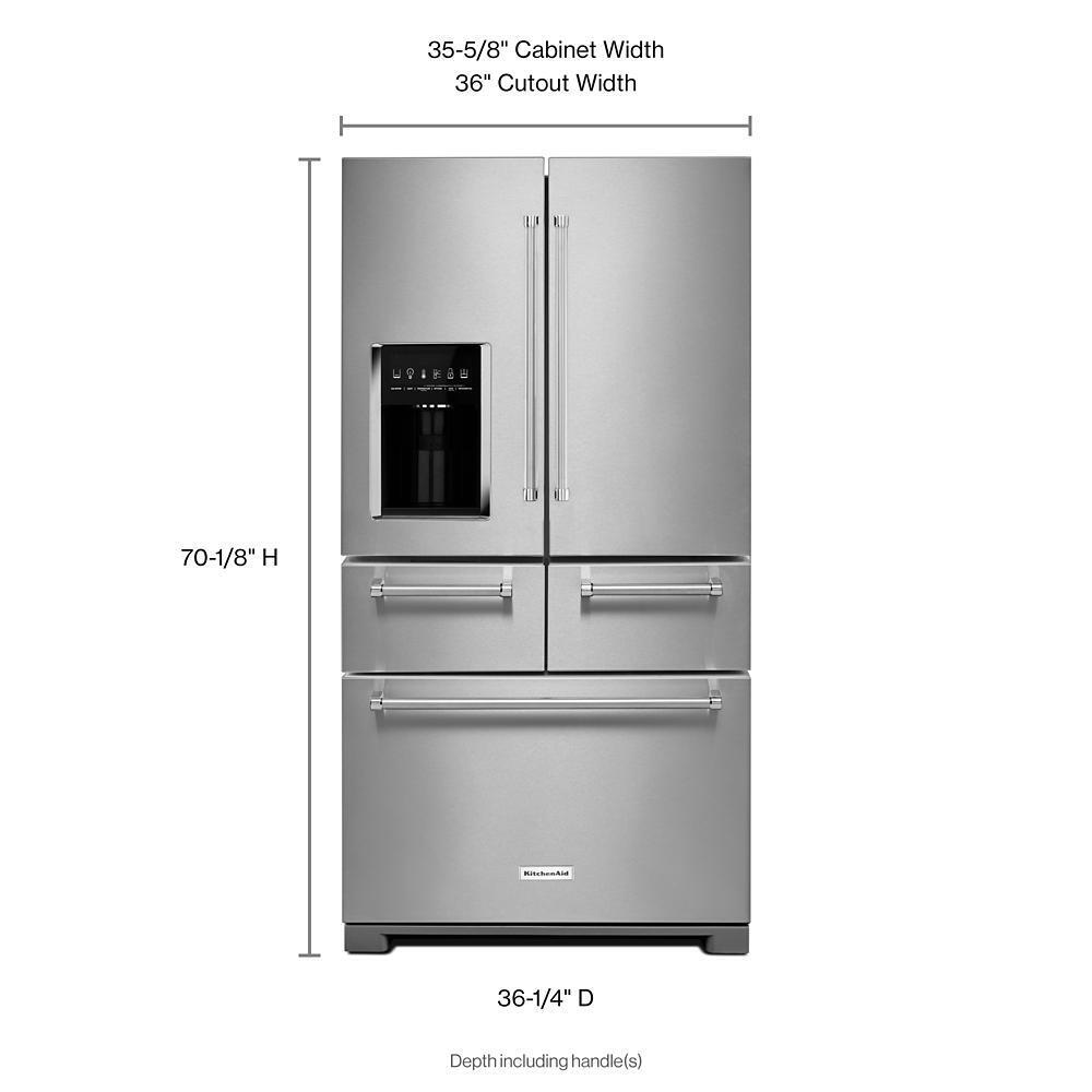 KITCHENAID KRMF706ESS Stainless Steel Kitchenaid 25.8 Cu. Ft. 36"" Multi-door FREESTAND...