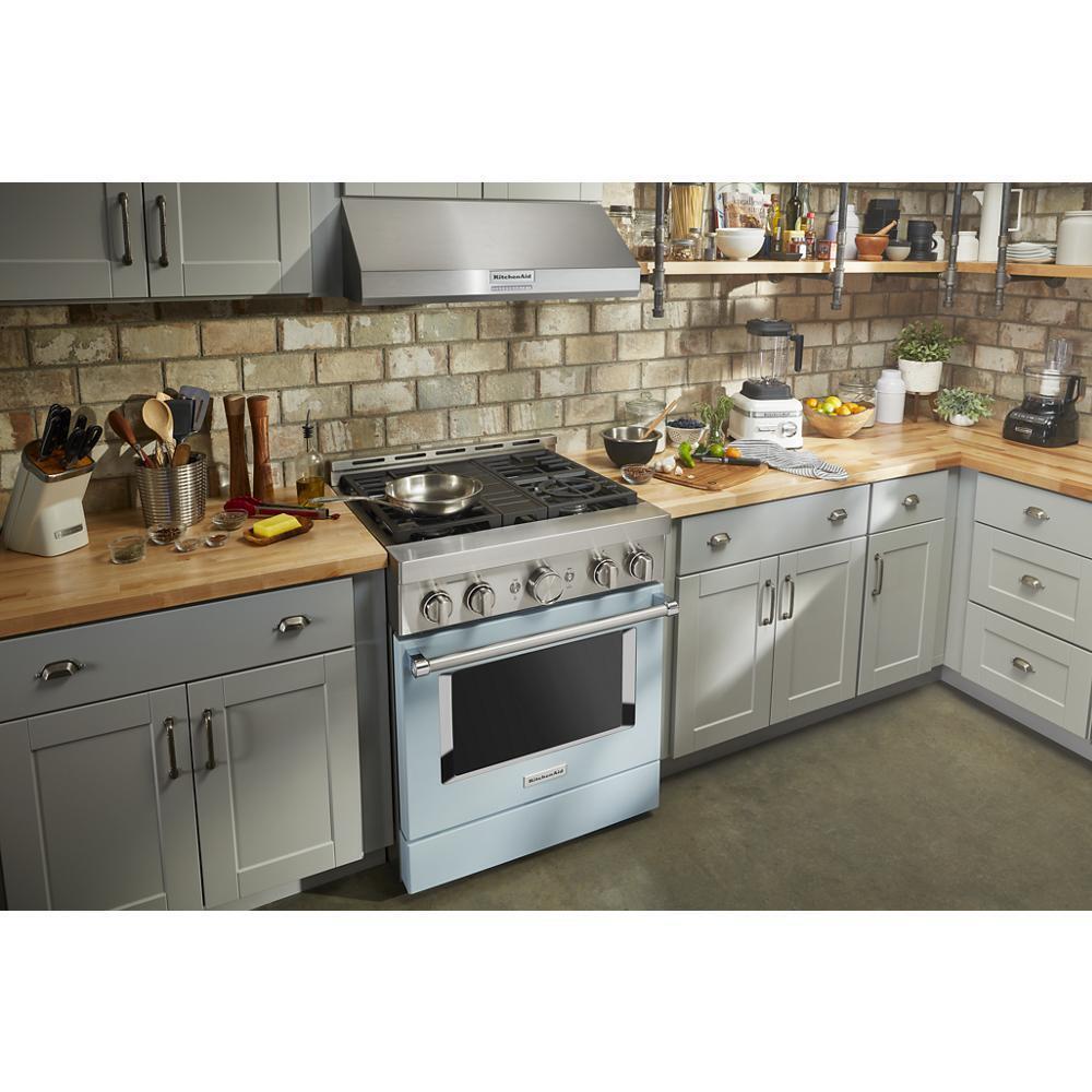 KITCHENAID KFGC500JMB Kitchenaid 30'' Smart Commercial-style Gas Range With 4 Burners ...