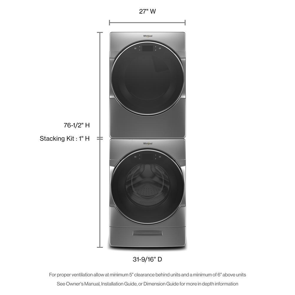 WHIRLPOOL WHD862CHC Whirlpool 7.4 CU.FT Closet Depth Front Load Heat Pump Dryer WITH...