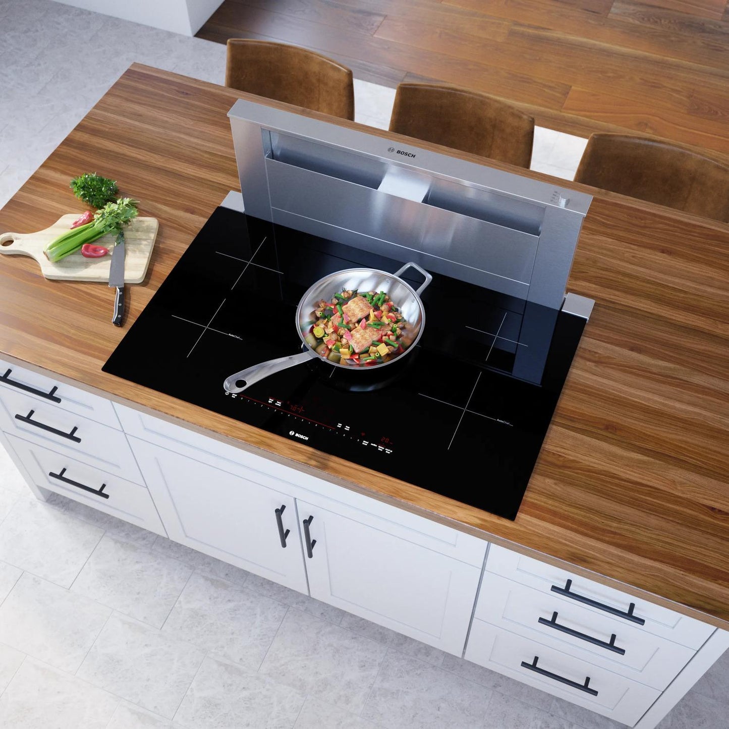 BOSCH NIT8660UC 800 Series Induction Cooktop 36'' Black, Surface Mount Without FRAM...