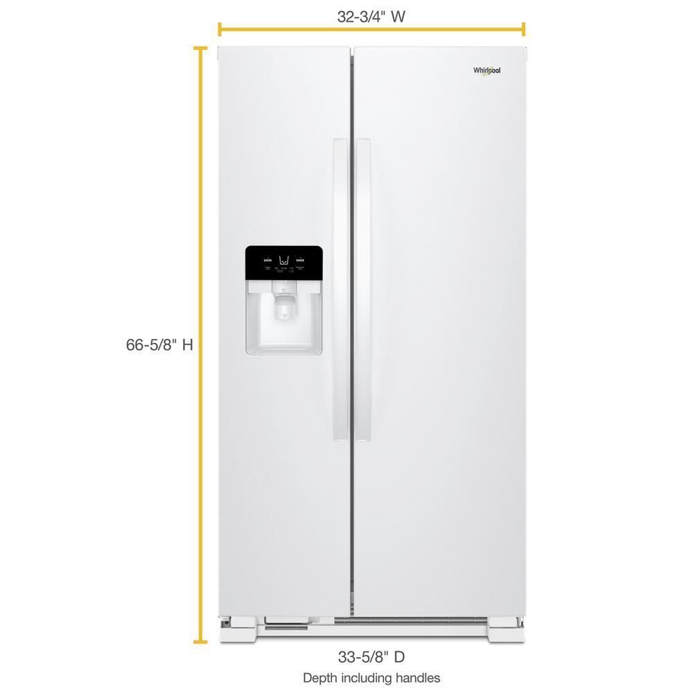 WHIRLPOOL WRS331SDHW Whirlpool 33-inch Wide Side-by-side Refrigerator - 21 Cu. Ft. - ...
