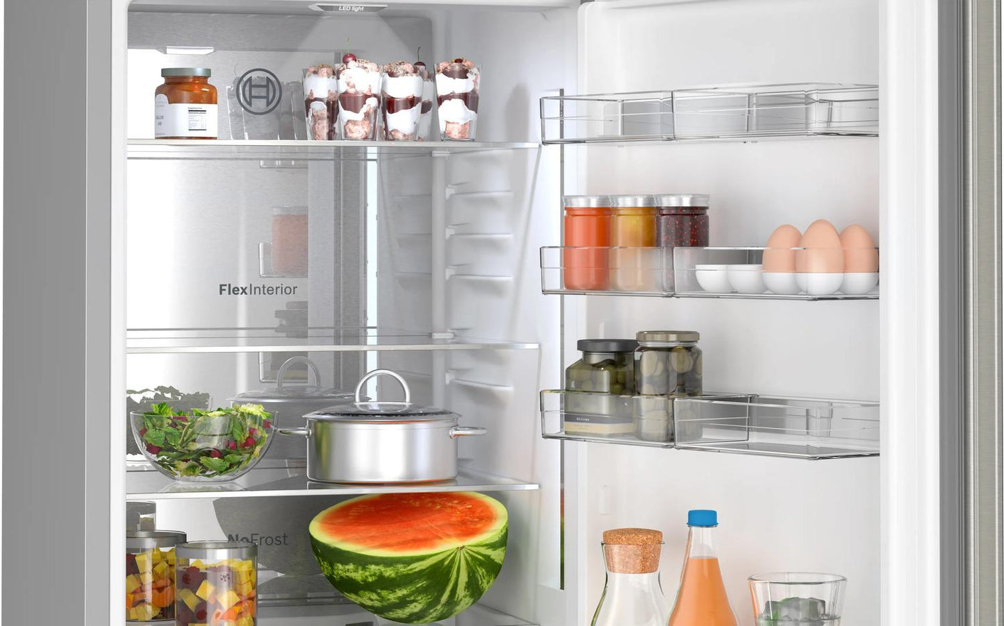BOSCH B24CB50ESS 500 Series Freestanding Bottom Freezer Refrigerator 24"" Easy Clean ...