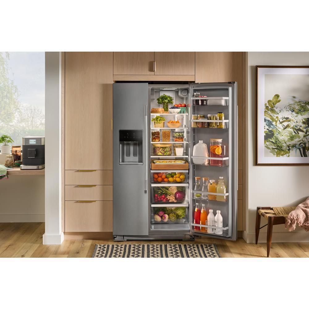 KITCHENAID KRSF536RPS 28.7 Cu. Ft. Side-by-side Refrigerator With Panoramic LED Lighting