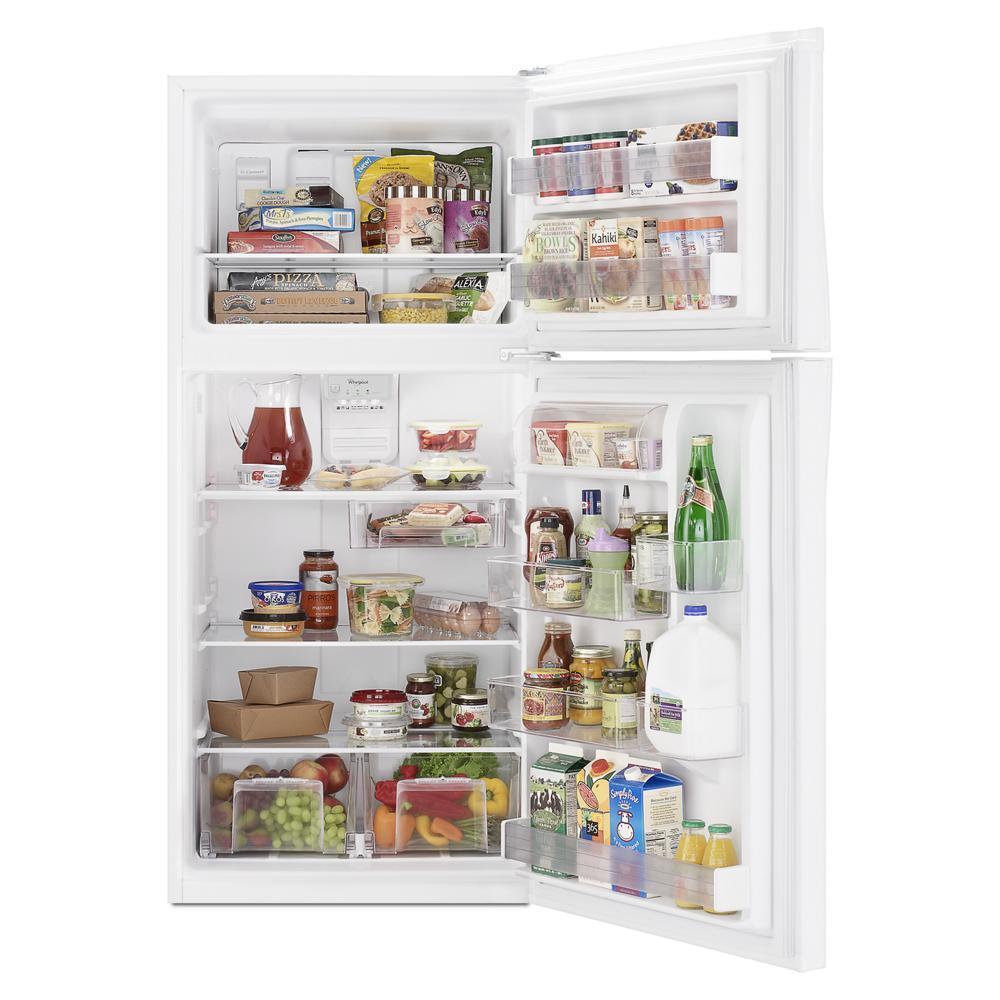 WHIRLPOOL WRT519SZDW White Whirlpool 30"" Wide Top-freezer Refrigerator With LED INTER...