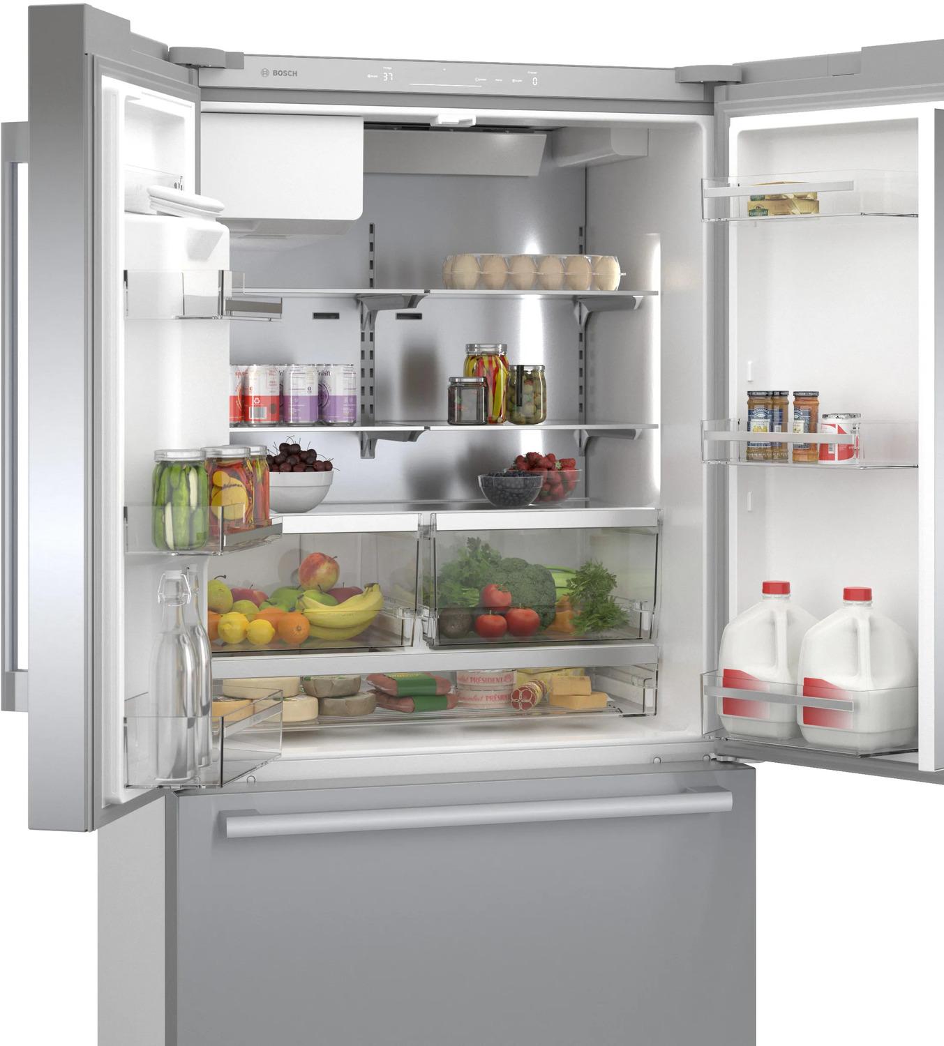 BOSCH B36CD50SNS 500 Series French Door Bottom Mount Refrigerator 36'' Easy Clean ST...
