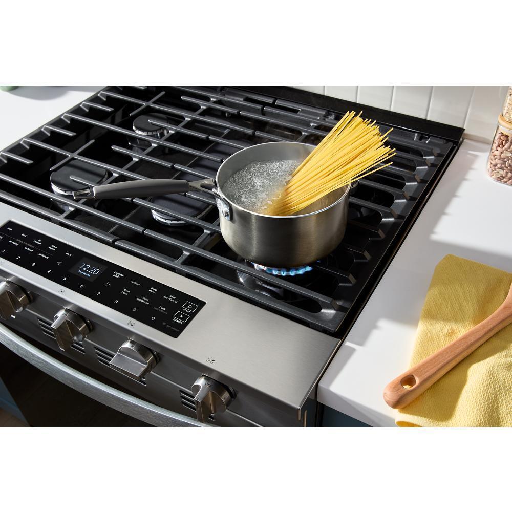 WHIRLPOOL WSGS7530RZ 30-inch Smart Slide In Gas Range With Air Cooking Technology, No PR...