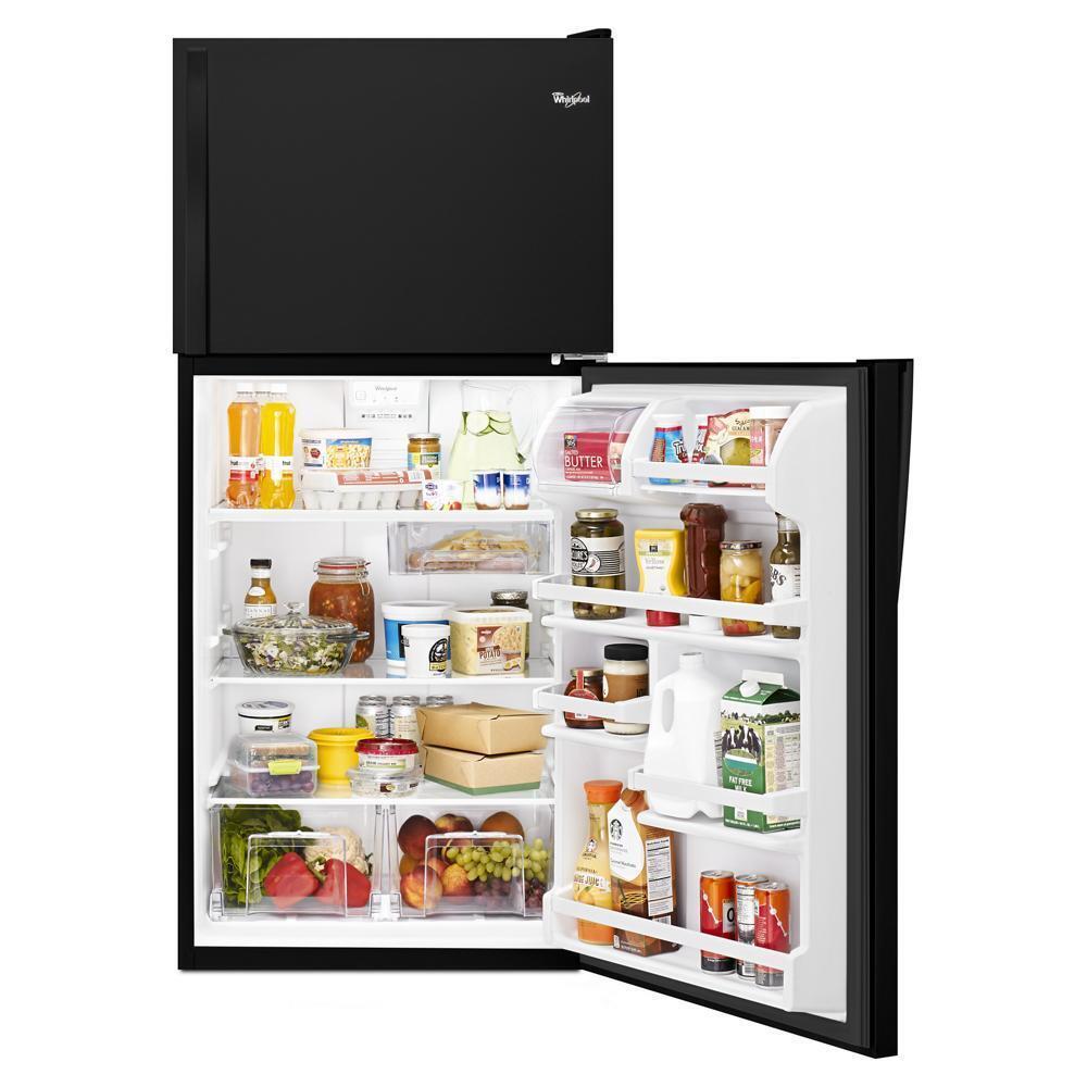 WHIRLPOOL WRT318FZDB Black Whirlpool 30"" Wide Top-freezer Refrigerator With FLEXI-SLI...