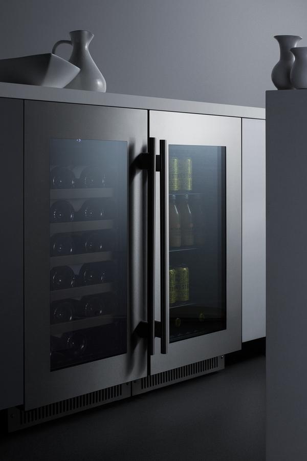 SUMMIT CL18WCCSS 18"" Wide Built-in Wine Cellar With Seamless Stainless Steel TRIMMED...