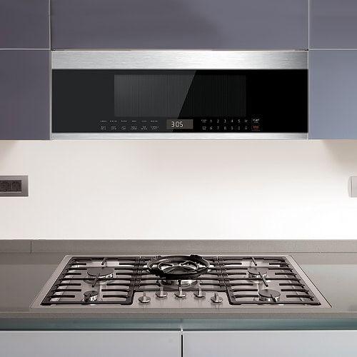 XO APPLIANCE XOOTR30LPS 30""w Otr 1000w 400cfm 1.2 Cu Ft - Low Profile Black Glass