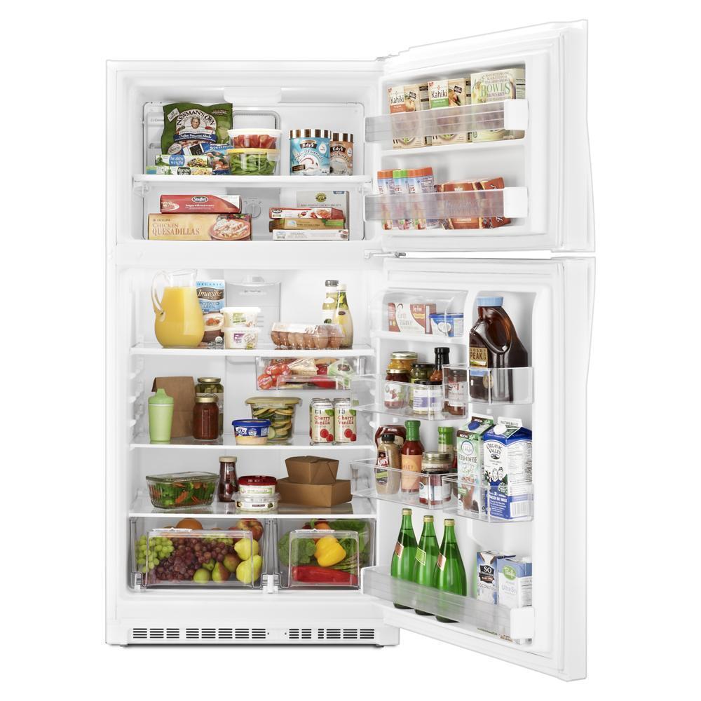WHIRLPOOL WRT511SZDW White Whirlpool 33"" Wide Top-freezer Refrigerator With LED INTER...