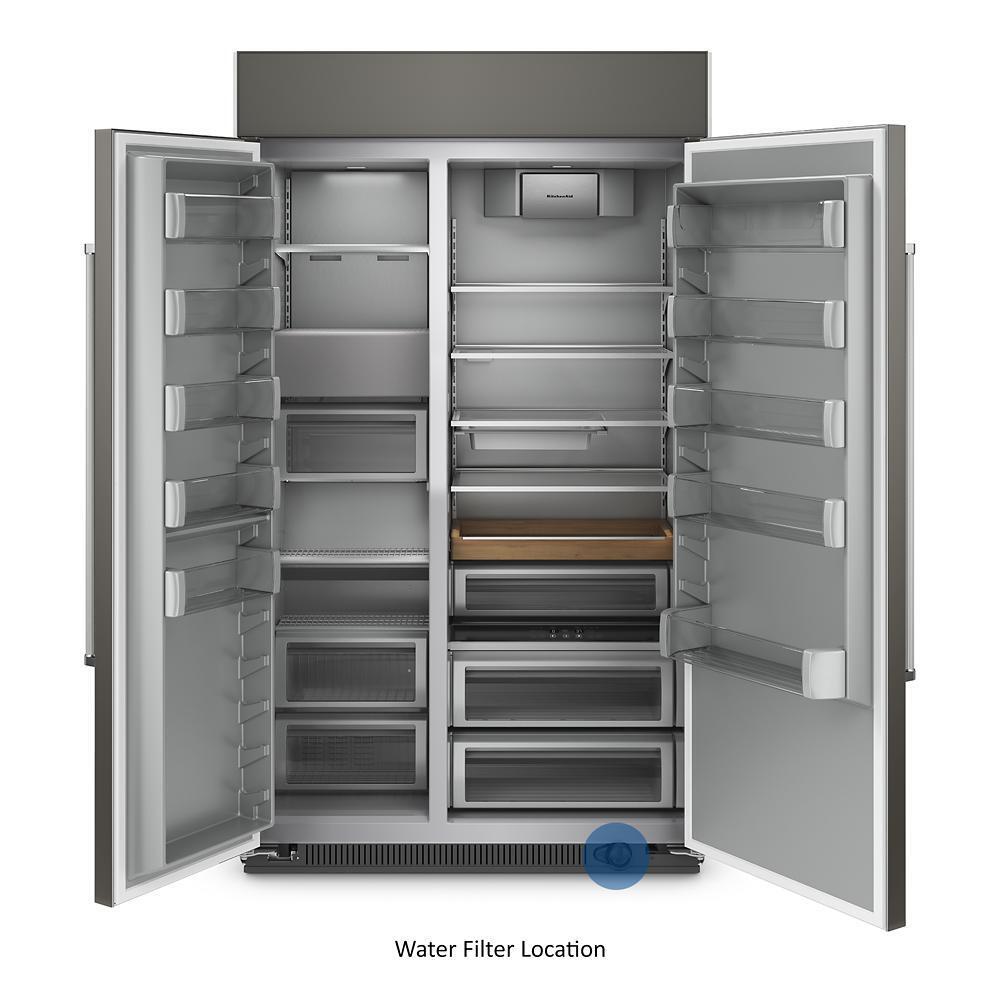 KITCHENAID KBSN708MPA 30 Cu. Ft. 48"""" Built-in Side-by-side Refrigerator With PANEL-READY...