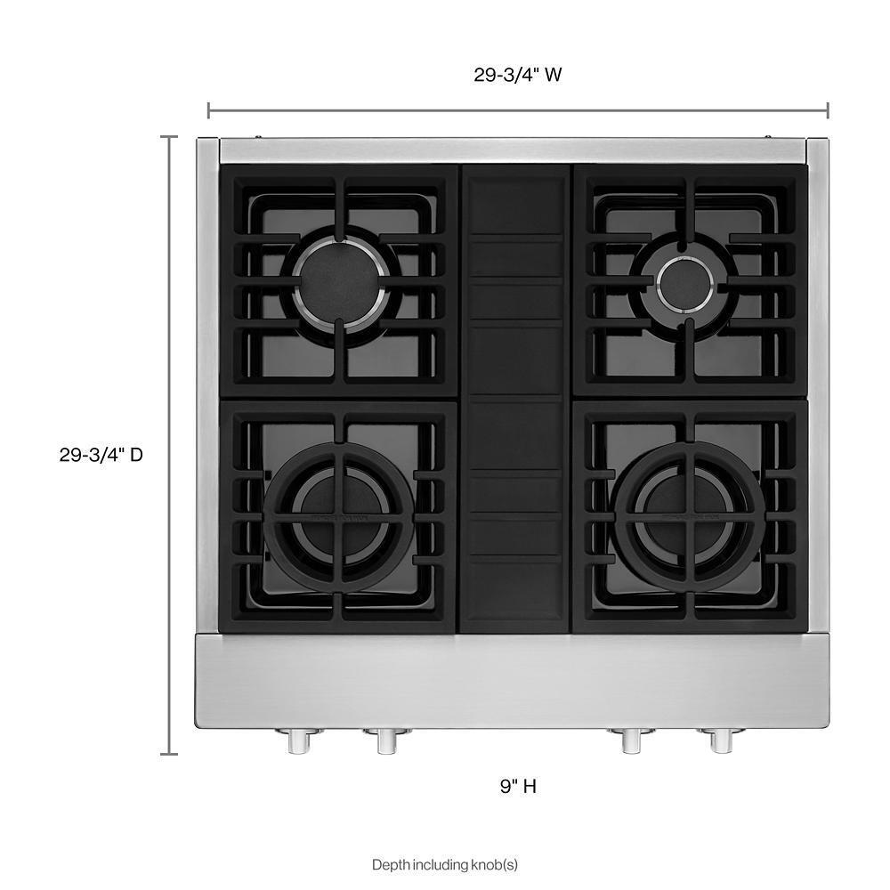 KITCHENAID KCGC500JSS Kitchenaid 30'' 4-burner Commercial-style Gas Rangetop STAINLESS...