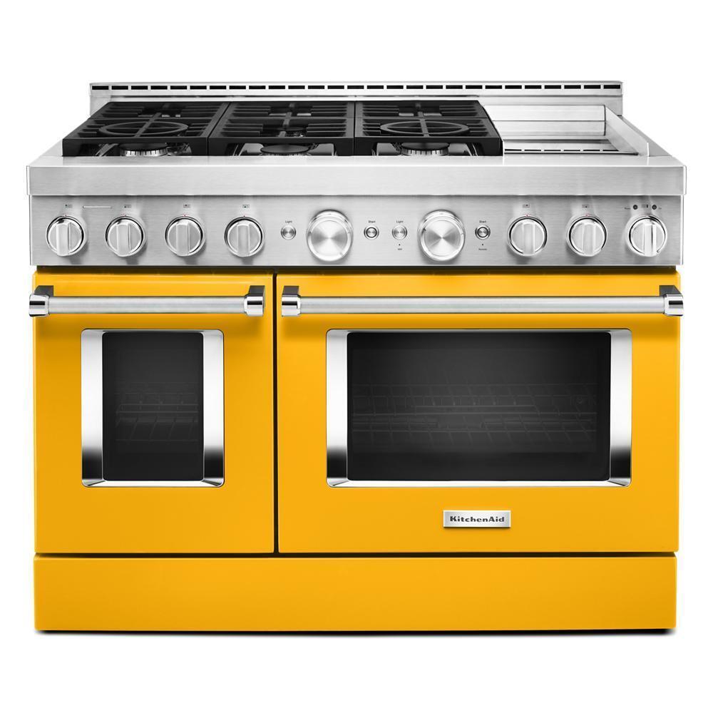 KITCHENAID KFGC558JYP Kitchenaid 48'' Smart Commercial-style Gas Range With Griddle - ...