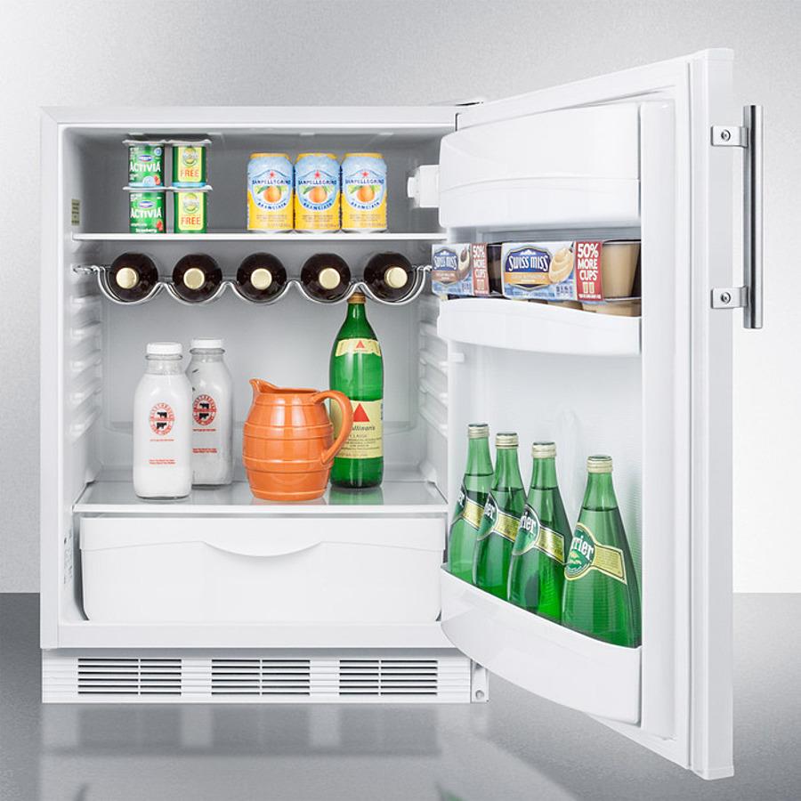 SUMMIT FF61W Freestanding Residential Counter Height All-refrigerator In White W...