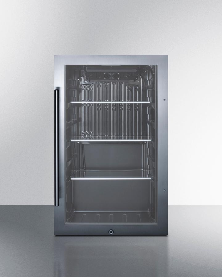 SUMMIT SPR488BOSCSS Summit Shallow Depth Indoor/outdoor Beverage Cooler