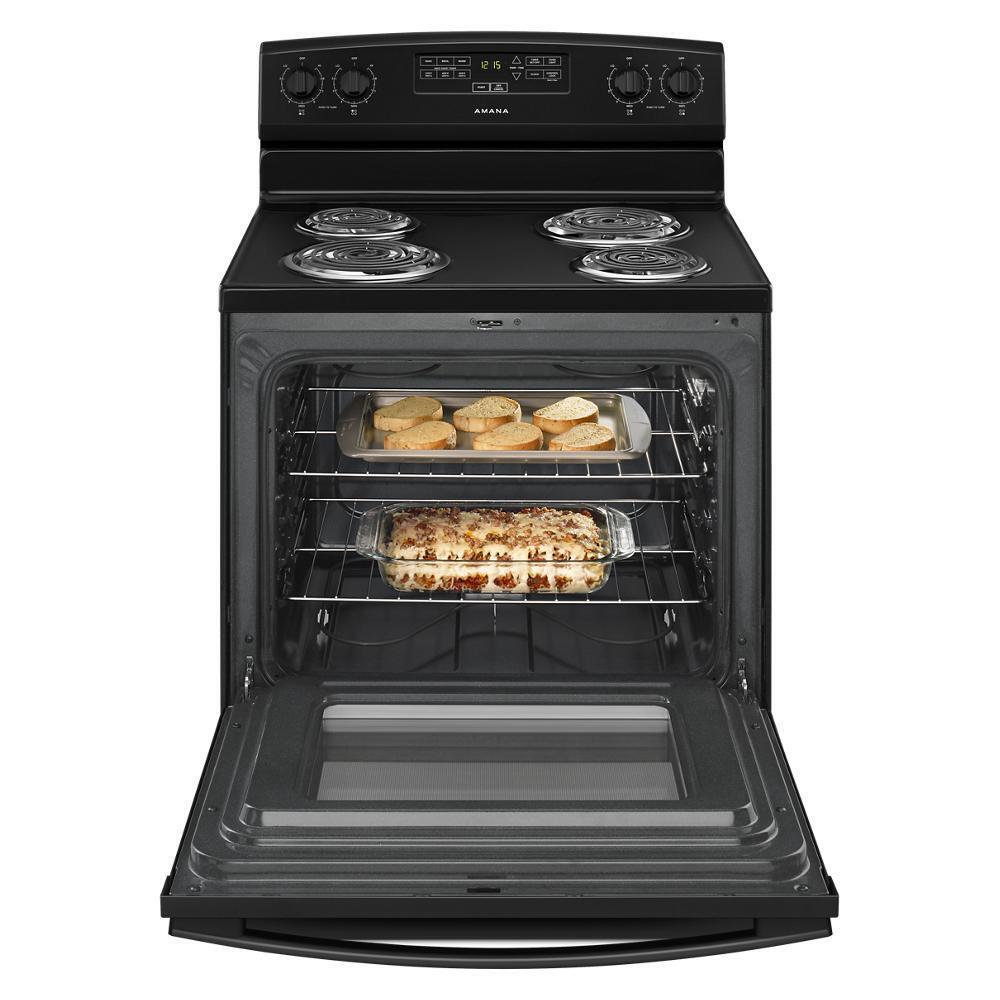 AMANA ACR4303MFB 30-inch Amana Electric Range With Bake Assist Temps - Black
