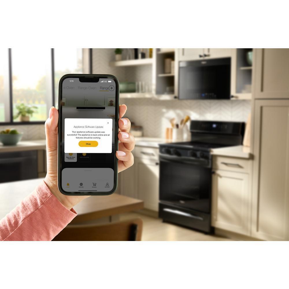 WHIRLPOOL WFES7530RB 30-inch Smart Electric Range With Air Cooking Technology, WIPECLEAN...