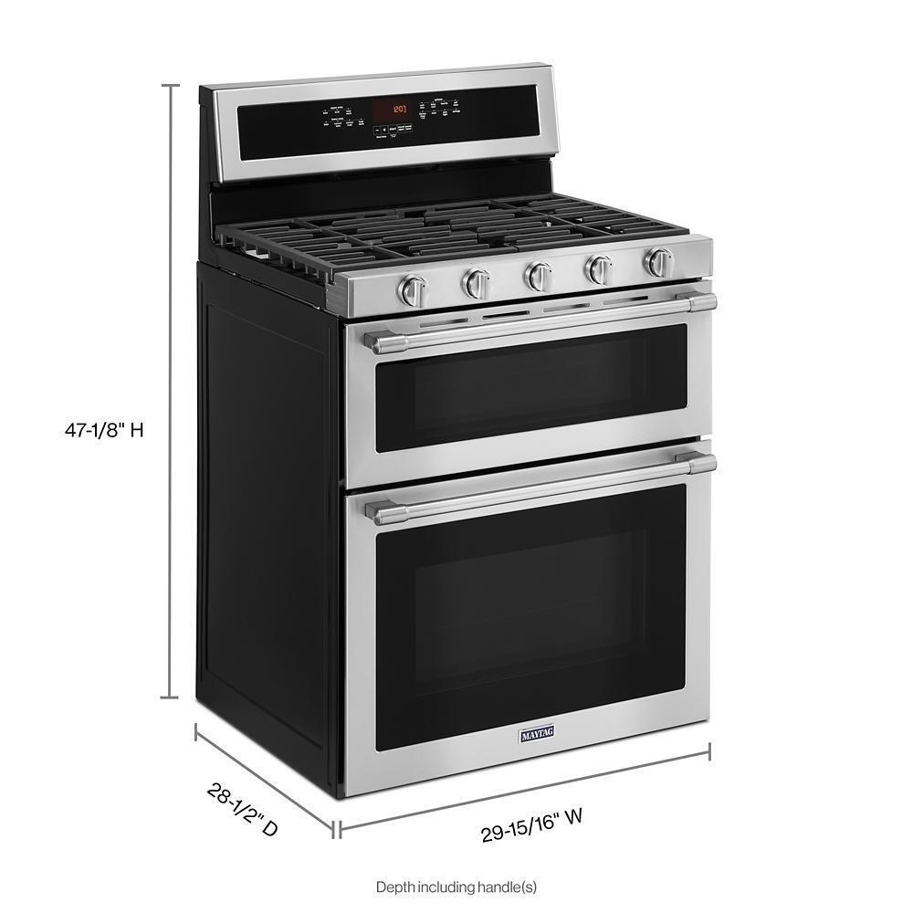 MAYTAG MGT8800FZ Maytag 30-inch Wide Double Oven Gas Range With True Convection -...