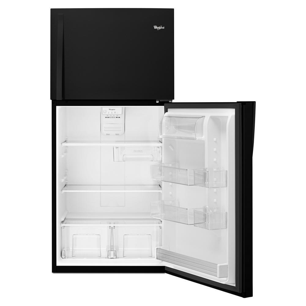 WHIRLPOOL WRT549SZDB Black Whirlpool 30"" Wide Top-freezer Refrigerator With LED INTER...