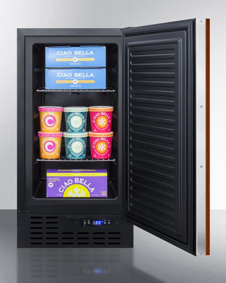 SUMMIT SCFF1842IF Ada Compliant 18"" Wide Frost-free Freezer In Black for Built-in or ...