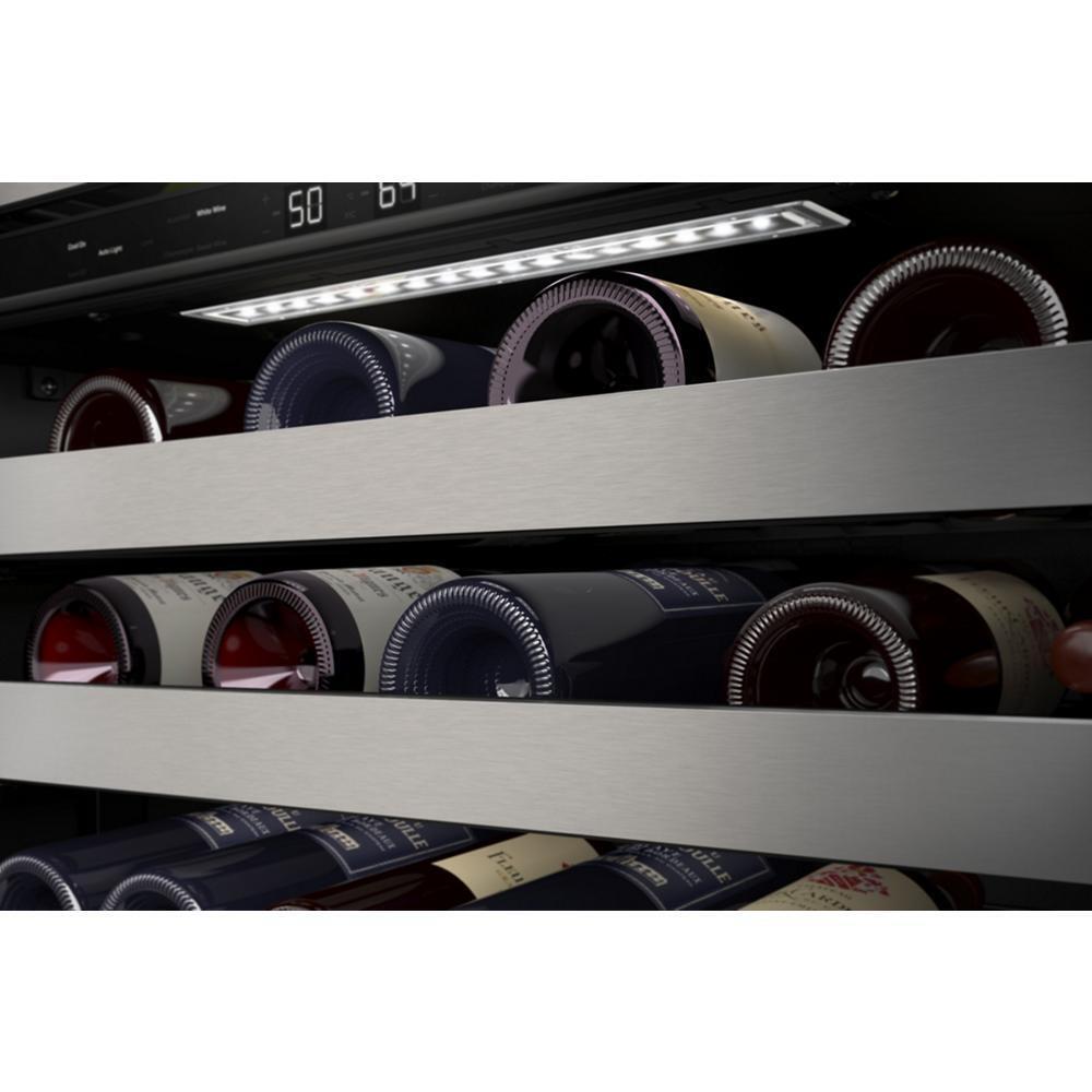 KITCHENAID KUWR314KBS 24"" Undercounter Wine Cellar With Glass Door and Metal-front Racks ...