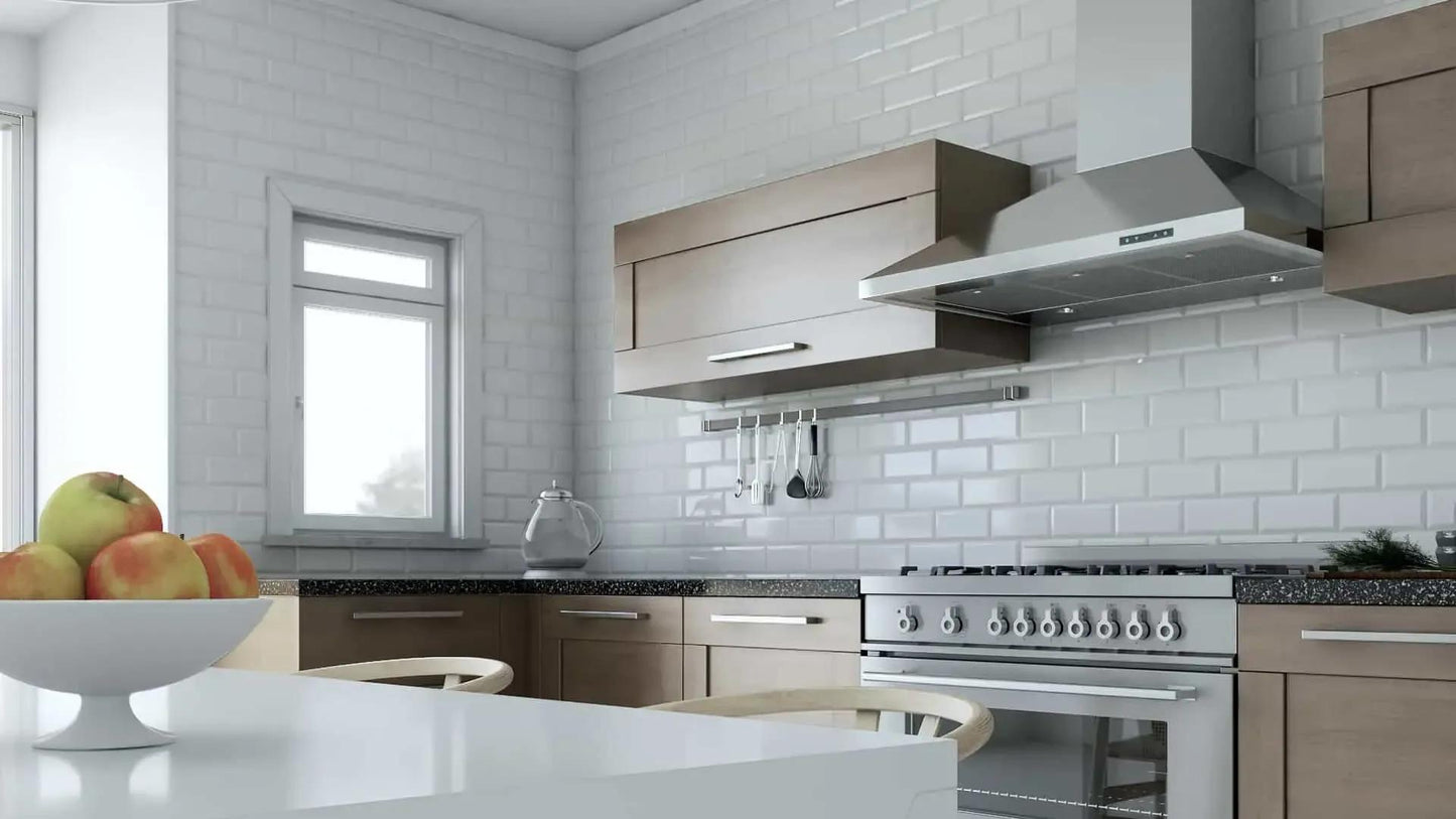 XO APPLIANCE XOV48KSE 48"" 1000 Cfm Italian Made Wall Chimney Range Hood Stainless