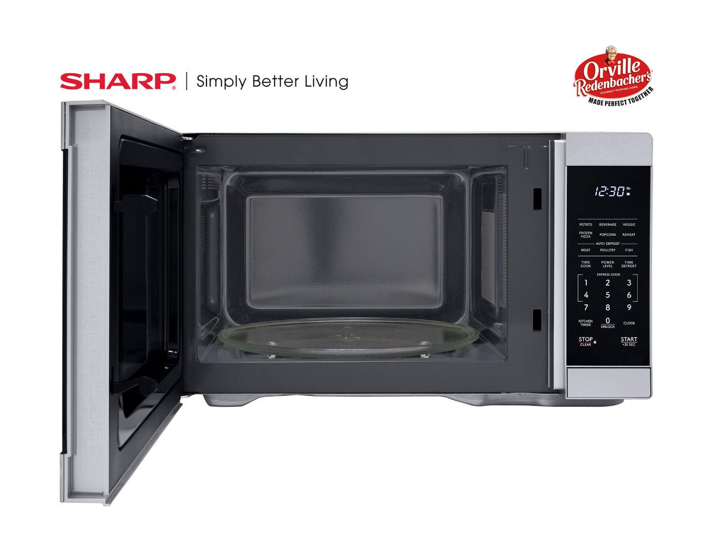 SHARP SMC1162KS Sharp 1.1 Cu. Ft. 1000w Stainless Steel Countertop Microwave Oven