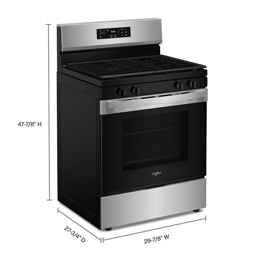 WHIRLPOOL WFGS3530RS Whirlpool 30-inch Self Clean Gas Range With No Preheat Mode