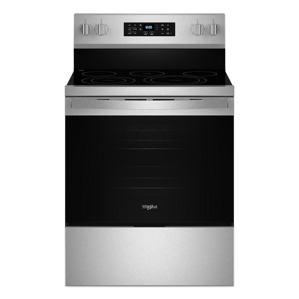 WHIRLPOOL WFES5030RS 30-inch Electric Range With Air Fry and Air Baking, Self Cleaning, ...
