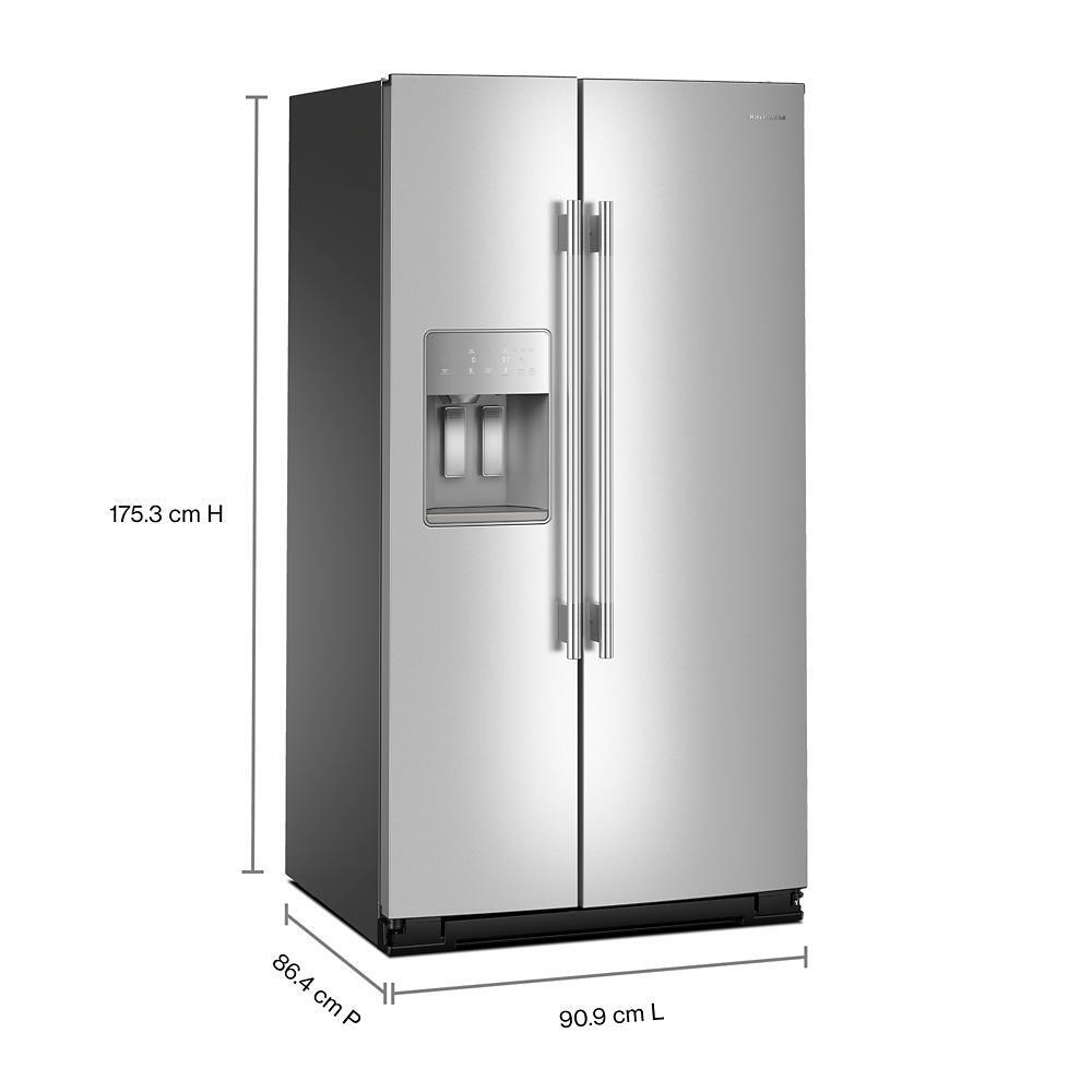 KITCHENAID KRSF536RPS 28.7 Cu. Ft. Side-by-side Refrigerator With Panoramic LED Lighting