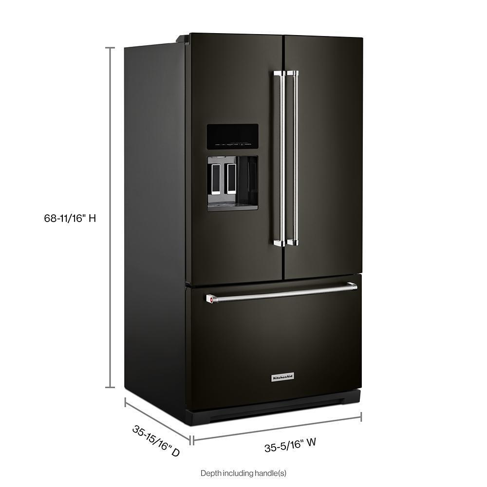 KITCHENAID KRFF577KBS 26.8 Cu. Ft. Standard-depth French Door Refrigerator With Exterior ...