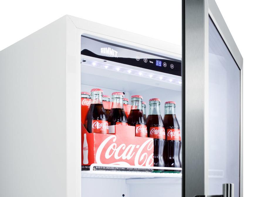 SUMMIT SCR1006 9 CU.FT. Commercial Glass Door Beverage Merchandiser With Digital C...