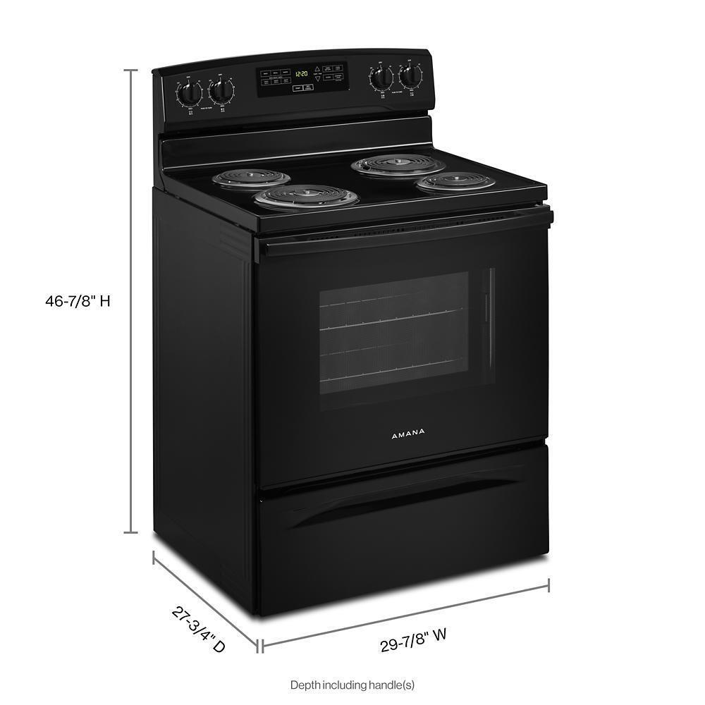 AMANA ACR4303MFB 30-inch Amana Electric Range With Bake Assist Temps - Black
