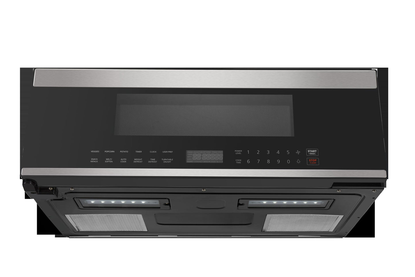 XO APPLIANCE XOOTR30LPS 30""w Otr 1000w 400cfm 1.2 Cu Ft - Low Profile Black Glass