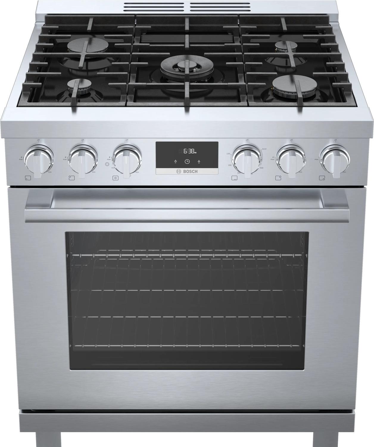 BOSCH HDS8055U 800 Series Dual Fuel Freestanding Range 30'' Stainless Steel Hds8055u