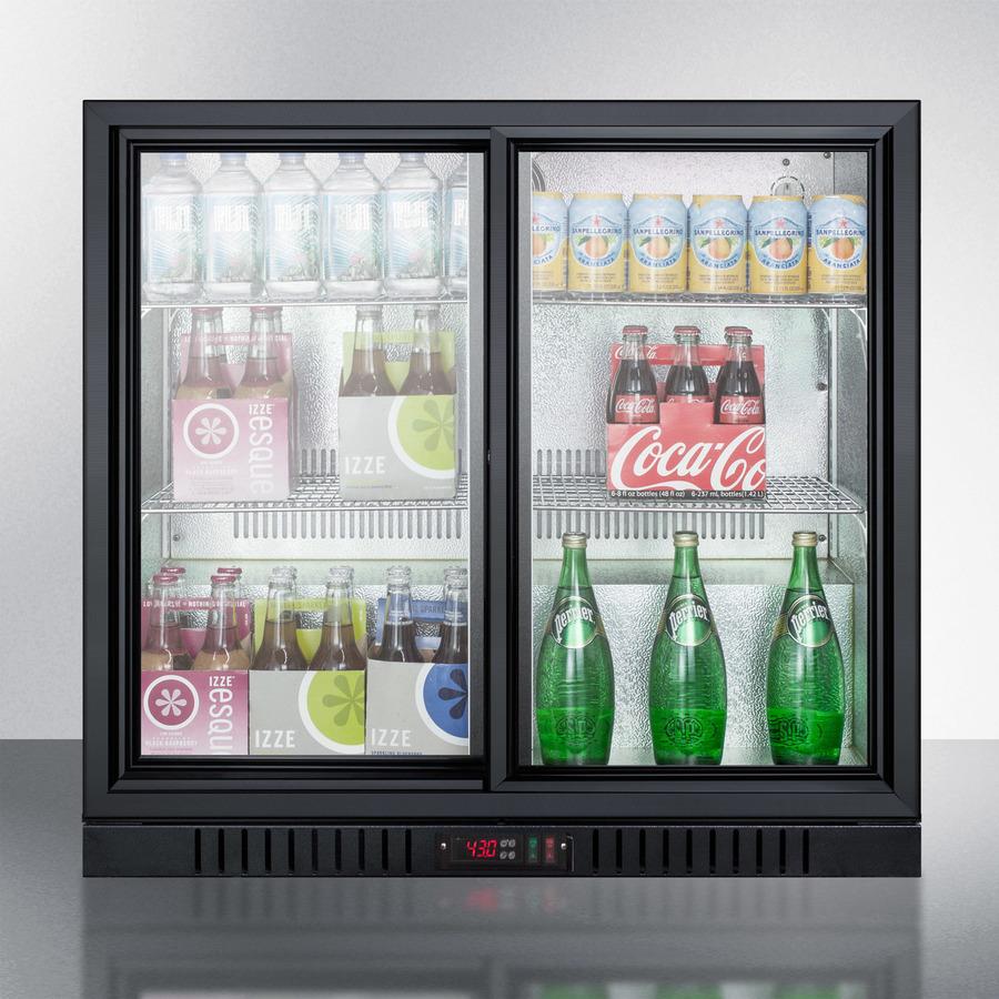SUMMIT SCR700B Commercial Back Bar Beverage Center for Freestanding Use, With SLID...