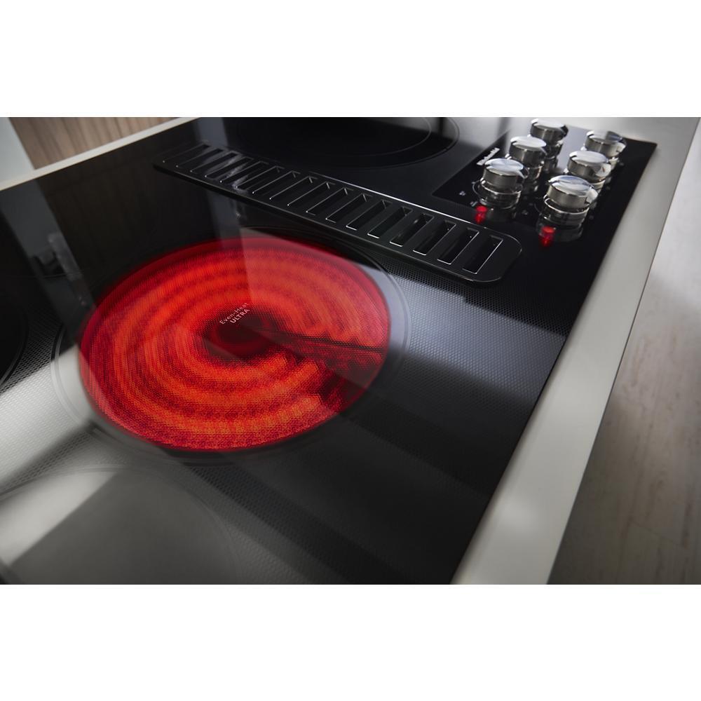 KITCHENAID KCED606GBL KitchenAid 36"" Electric Downdraft Cooktop With 5 Elements - Black