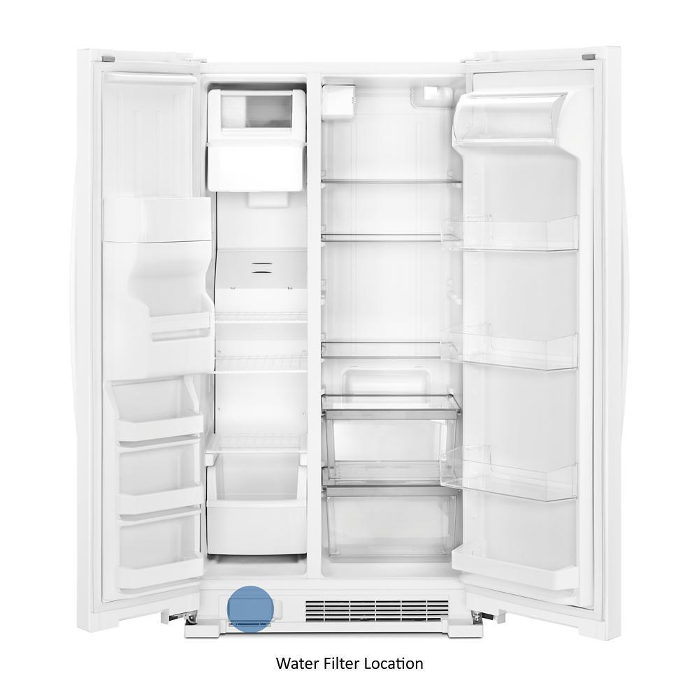 WHIRLPOOL WRS331SDHW Whirlpool 33-inch Wide Side-by-side Refrigerator - 21 Cu. Ft. - ...
