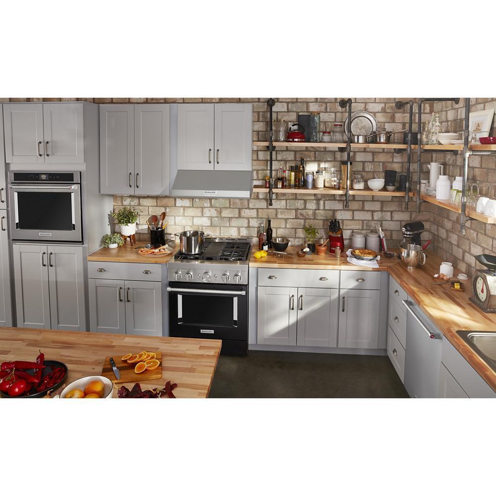 KITCHENAID KFGC500JBK Kitchenaid 30'' Smart Commercial-style Gas Range With 4 Burners ...