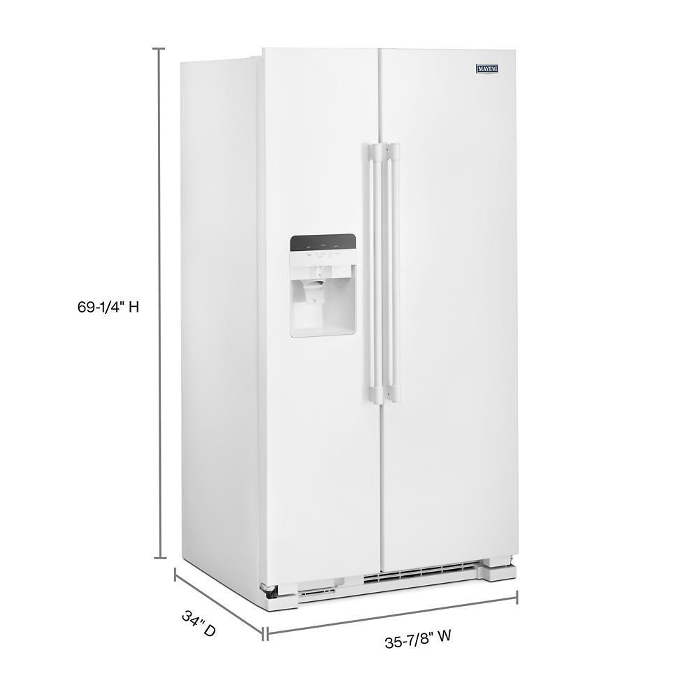 MAYTAG MSS25C4MGW 36-inch Wide Side-by-side Refrigerator With Exterior Ice and Water ...