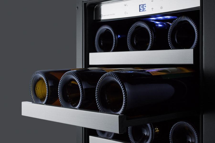 SUMMIT CL15WC 15"" Wide Built-in Wine Cellar With Seamless Stainless Steel TRIMMED...