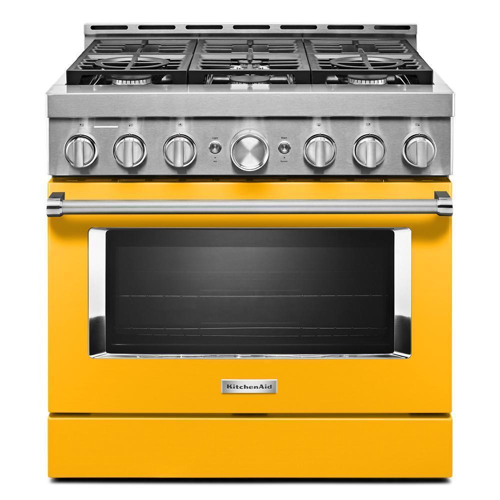 KITCHENAID KFGC506JYP Kitchenaid 36'' Smart Commercial-style Gas Range With 6 Burners ...